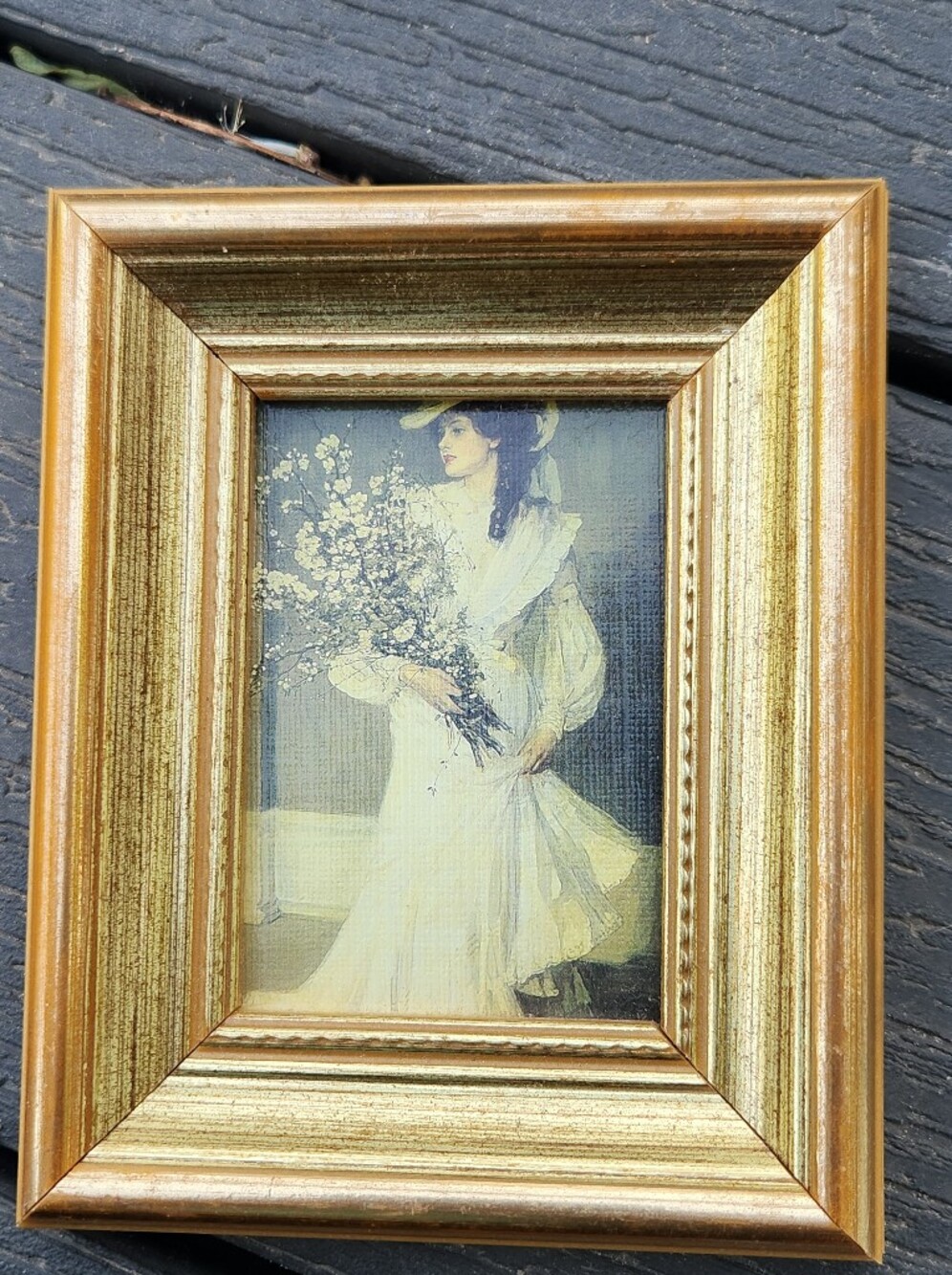 Framed Home Art Print - Woman in White with Bouquet - Picture 10 of 13